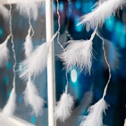 Гирлянда Занавес с насадками Перья 3х1,4м тёплое белое свечение 8 режимов - фото 60033
