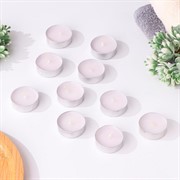 Свеча чайная 10шт белые 12г - фото 60057