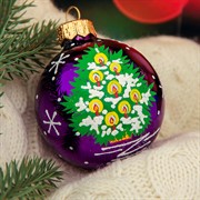 Шар Еловый 6см микс стекло - фото 60080