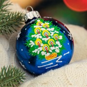 Шар Еловый 6см микс стекло - фото 60081
