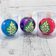 Шар Еловый 6см микс стекло - фото 60082