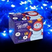 Гирлянда Нить ECO 5м синее свечение 8 режимов прозрачная нить - фото 60103