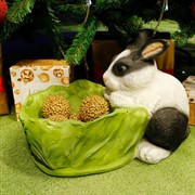 Кашпо садовое для растений Заяц с капустой F08380-WBL - фото 60250