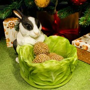 Кашпо садовое для растений Заяц с капустой F08380-WBL - фото 60251