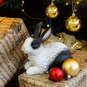 Фигура садовая Зайчонок чёрно-белый U09089-WBL - фото 60258