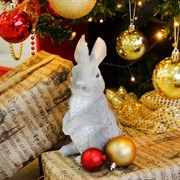 Фигура для сада и дачи Зайчонок серый U09088-Gray - фото 60261