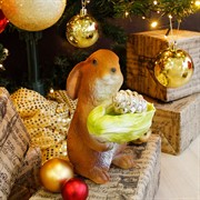 Фигура кашпо садовая Зайчонок с салатом U09090 - фото 60273