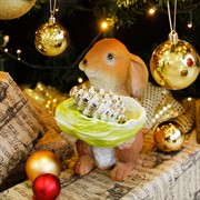 Фигура кашпо садовая Зайчонок с салатом U09090 - фото 60275