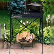 Мангал для дачи разборный металлический чёрный 102-208 - фото 60381