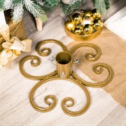 Подставка для ели металлическая золотая 200-28G - фото 60390