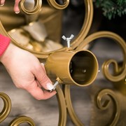 Подставка для ели металлическая золотая 200-28G - фото 60391