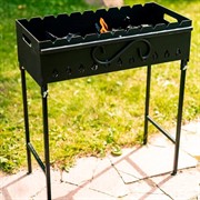 Мангал для дачи разборный кованый чёрный металл 102-202 - фото 60398