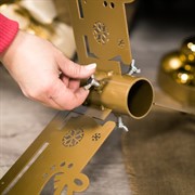 Подставка для ели золотая металлическая Коньки 200-038G - фото 60409 Подставка для ели золотая металлическая Коньки 200-038G - фото 60409