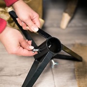 Подставка для ёлки металлическая Пирамида чёрная 200-25B - фото 60417