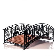 Мостик декоративный кованый Лес лазерная резка 303-001В - фото 60464