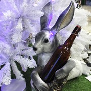 Подставка для одной бутылки Заяц серый U09190-Gray - фото 60749