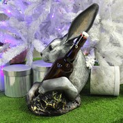 Подставка для одной бутылки Заяц серый U09190-Gray - фото 60750