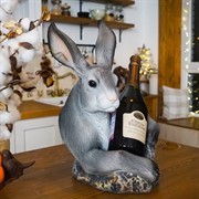 Подставка для одной бутылки Заяц серый U09190-Gray - фото 60772