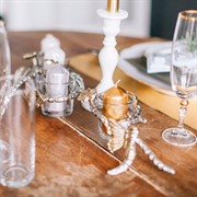 Свеча Столбик 7х3,8см золото - фото 60795