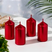 Свеча Столбик 7х3,8см рубиновый - фото 60802