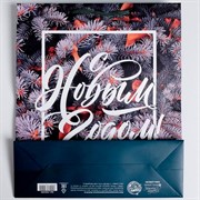 Пакет ламинированный Новогодняя пора 23х27х8см - фото 60806