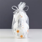 Свеча Снеговичок 6х5,5х11см белый - фото 60808