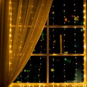 Гирлянда Занавес Роса 1,6х1,6м тёплое белое свечение 8 режимов - фото 60824