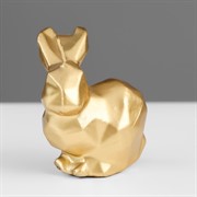 Свеча фигурная Кролик Геометрия 5,5х5,6см золото - фото 60852