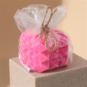 Свеча Геометрия 5х5,5см розовая - фото 60854