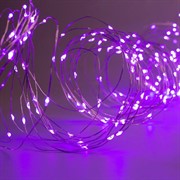 Гирлянда Занавес Роса 2,8х3м на крючках фиолетовое свечение - фото 60918