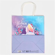 Пакет подарочный крафт Зайка 22х25х12см - фото 60940