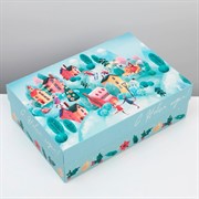 Коробка складная Город новогодний 30х20х9см - фото 60951