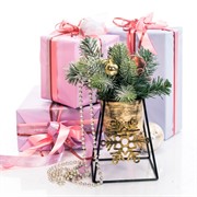 Подставка под 1 цветок на подоконник диаметр 12см металл 660-005BG - фото 61019