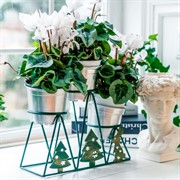 Подставка под цветы на подоконник на 3 кашпо металл 660-009Gr - фото 61028