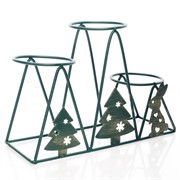 Подставка под цветы на подоконник на 3 кашпо металл 660-009Gr - фото 61030