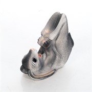 Держатель для бутылок Заяц лежит полистоун высота 35см U09191-Gray - фото 61118