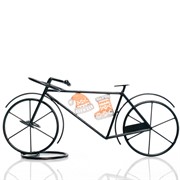 Бутылочница настольная Велосипед на 2 бутылки кованая длина 58см 590-117 - фото 61144