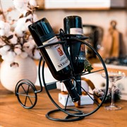 Подставка винная Велосипед настольная под 2 бутылки длина 46см металл 590-119 - фото 61146