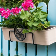 Балконный ящик для цветов с декоративным кованым кронштейном Бабочка 203-002 - фото 61349