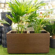 Кашпо Каро Эко квадрат на колес 80х40 см 72л кофе эспрессо - фото 61734