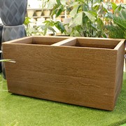 Кашпо Каро Эко квадрат на колес 80х40 см 72л кофе эспрессо - фото 61735