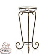 Цветочница напольная на 1 цветок кованая чёрно-золотая 25-012 - фото 6178