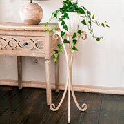 Подставка напольная под 1 цветок металл белая высота 66см 401-010IG - фото 61804