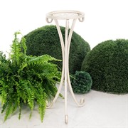 Подставка напольная под 1 цветок металл белая высота 66см 401-010IG - фото 61806