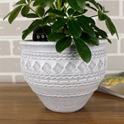 Горшок ЧУГУНОК Кружева серый 21см 2,6л - фото 61899