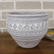 Горшок ЧУГУНОК Кружева серый 21см 2,6л - фото 61900