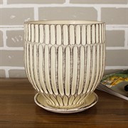 Горшок РИТМ 3,5л овал белый 18см - фото 61908