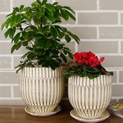 Горшок РИТМ 3,5л овал белый 18см - фото 61909