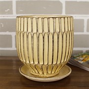 Горшок РИТМ 2,5л овал охра 15см - фото 61916