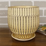 Горшок РИТМ 3,5л овал охра 18см - фото 61918